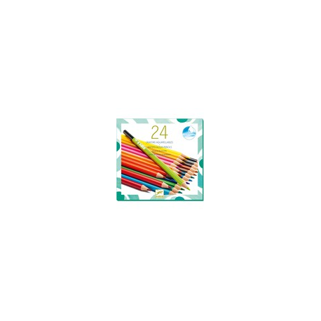 24 Lápices de colores acuarelables DJECO